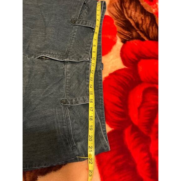 Lane Bryant Venezia Blue Jeans Women Sz 24 Short Wide Legged Dark Wash Stretch - Picture 8 of 11